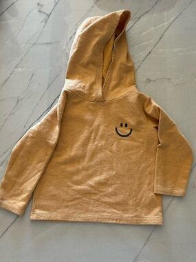 Nordstrom Tucker + Tate Mustard Tan Hooded Kids Sweatshirt with Smiley